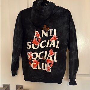 Anti Social Social Club - Kkoch Hi-5 Black Tie Dye Hoodie unisex